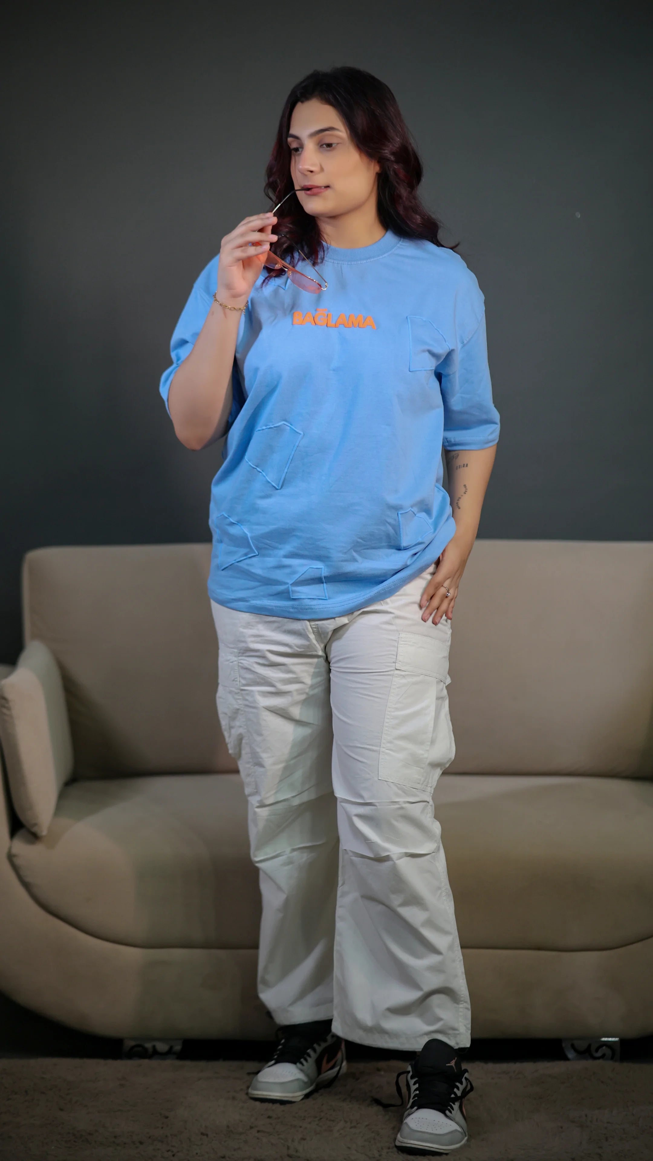 White Mirage Parachute Pants