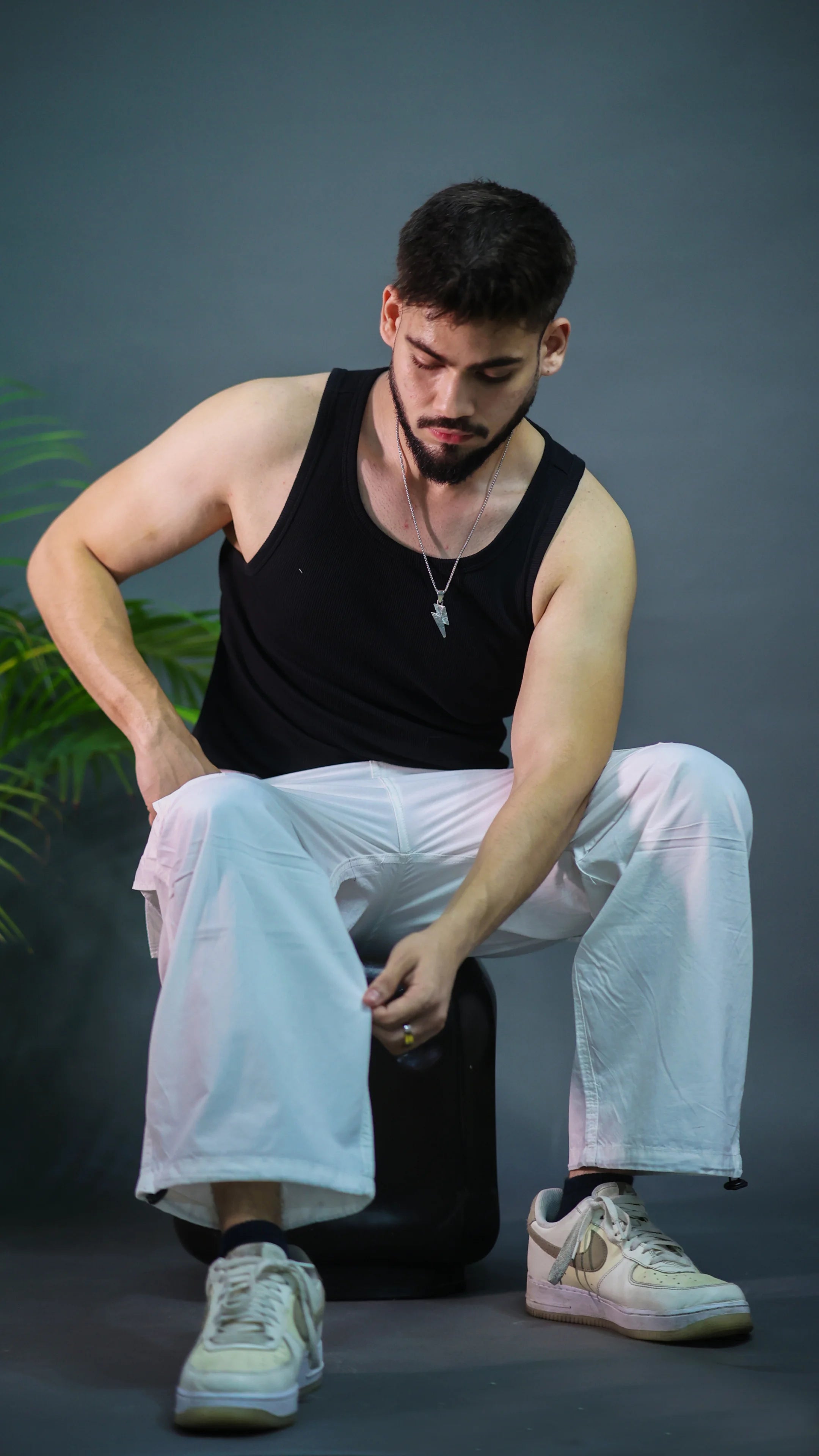 White Mirage Parachute Pants